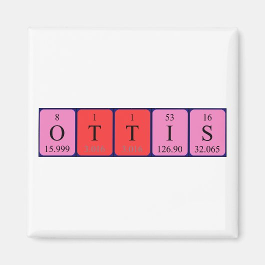Ottis periodieke table name magnet (Voorkant)