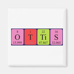 Ottis periodieke table name magnet
