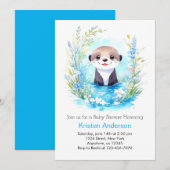 Ottly Whimsical Wildflower Boy Baby shower Kaart (Voorkant / Achterkant)