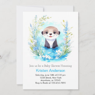 Ottly Whimsical Wildflower Boy Baby shower Kaart