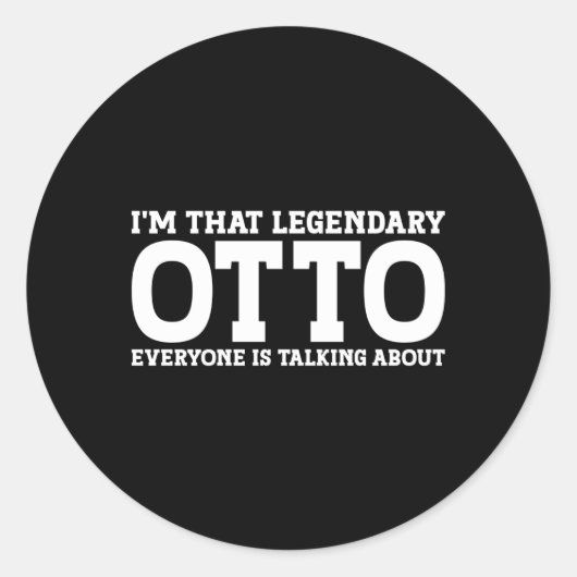Otto Achternaam Team Achternaam Otto Ronde Sticker (Voorkant)