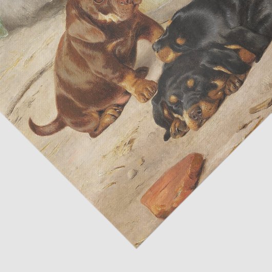 Otto Bache | Dachshund-Puppies Tissuepapier (Detail)