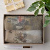 Otto Bache | Een reeks paarden buiten een Inn Tissuepapier (Geschenk)