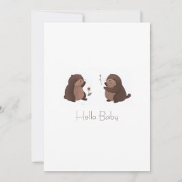 Otto der braune Maulwurf Einladungskarte Baby Kaart