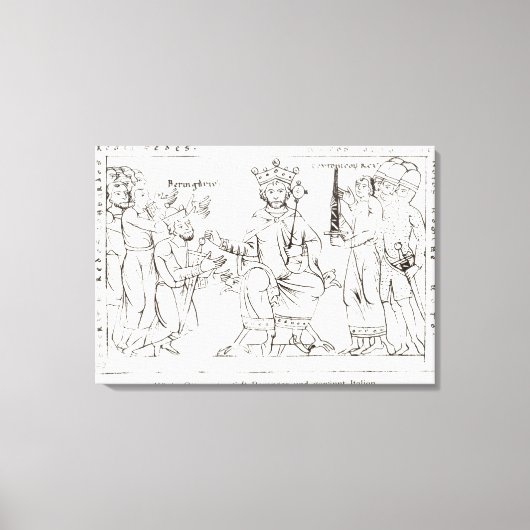 Otto I Indiend bij Berenger II Canvas Afdruk (Voorkant)