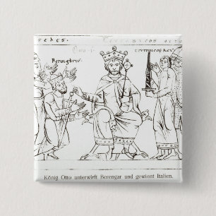 Otto I Indiend bij Berenger II Vierkante Button 5,1 Cm