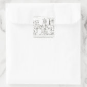 Otto I Indiend bij Berenger II Vierkante Sticker (Tas)