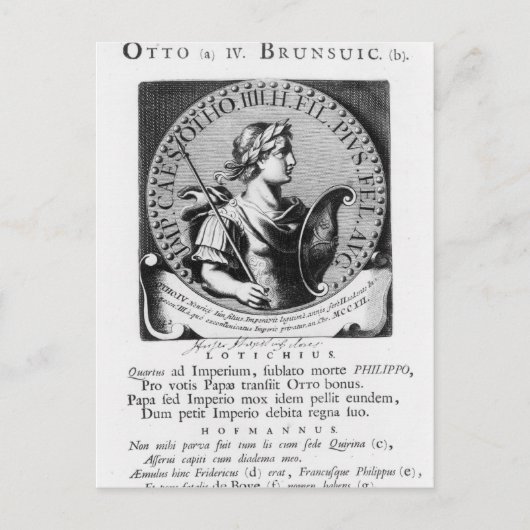 Otto IV van Brunswick Briefkaart (Voorkant)