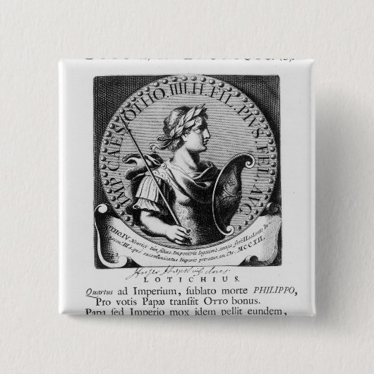 Otto IV van Brunswick Vierkante Button 5,1 Cm (Voorkant)