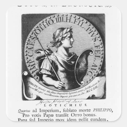 Otto IV van Brunswick Vierkante Sticker (Voorkant)