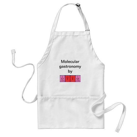 Otto periodiek table name apron standaard schort (Voorkant)