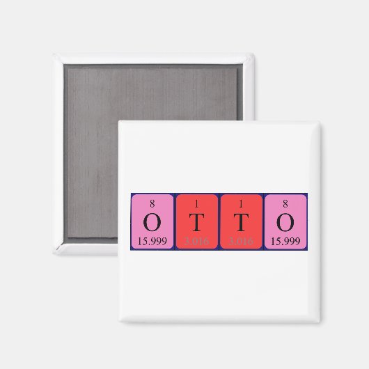 Otto periodieke table name magnet (Voorkant / Achterkant)