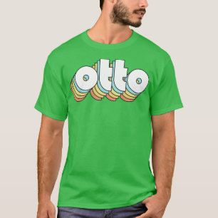 Otto Retro Rainbow Typography Vervaagde stijl T-shirt