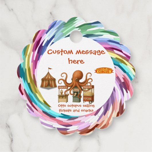 Otto’s circus snack shack bedankjes labels (Achterkant)