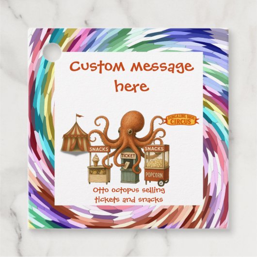 Otto’s circus snack shack bedankjes labels (Voorkant)