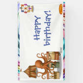 Otto’s circus snack shack birthday spandoek (Verticaal)