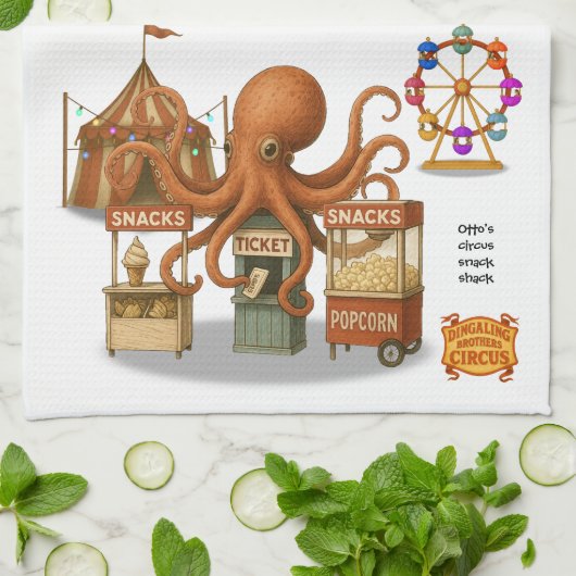 Otto’s circus snack shack theedoek (Gevouwen)