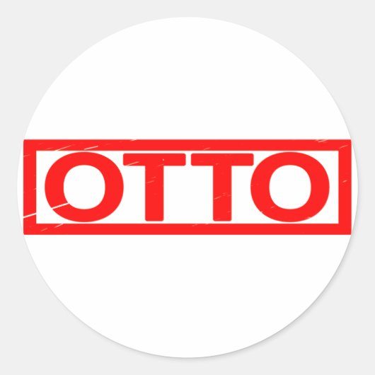 Otto Stamp Ronde Sticker (Voorkant)