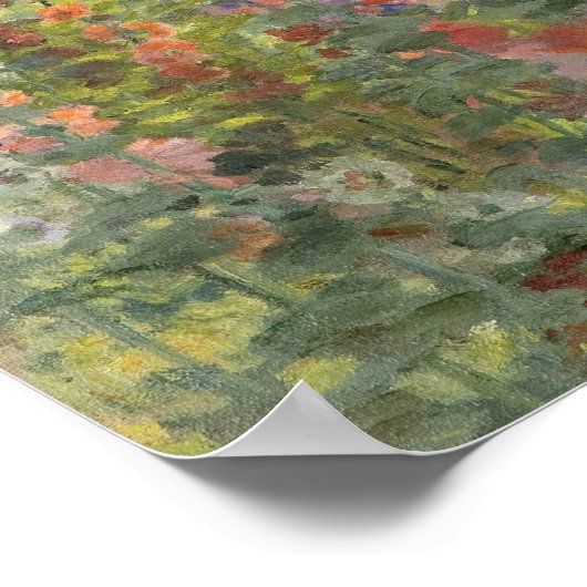 Otto Stark - Hollyhocks Poster (Hoek)