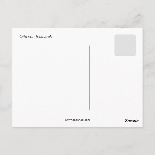 Otto von Bismarck Briefkaart (Achterkant)
