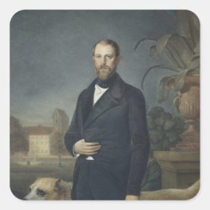 Otto von Bismarck, c.1850 Vierkante Sticker