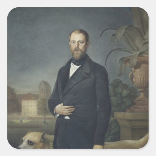 Otto von Bismarck, c.1850 Vierkante Sticker (Voorkant)