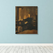 Otto von Bismarck in zijn studie Canvas Afdruk (Insitu (Houten vloer))