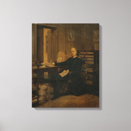 Otto von Bismarck in zijn studie Canvas Afdruk (Voorkant)