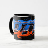 Otto Vorname Name Graffiti blue orange Tasse Mok (Voorkant links)
