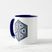 Ottomaans Turks blauw ware tracery Oosters ontwerp Mok (Voorkant links)