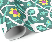 Ottomaans Turks wijnmodel groen en wit Cadeaupapier (Rol Hoek)