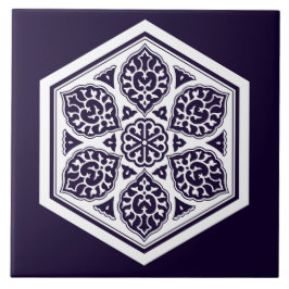 Ottomaans Turks Wit blauw ware rozet oosters Tegeltje