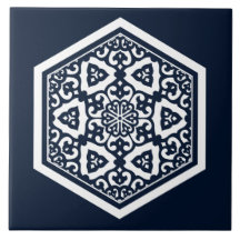 Ottomaans Turks Wit Blauw ware tracery ontwerp