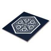 Ottomaans Turks Wit Blauw ware tracery ontwerp Tegeltje (Zijkant)