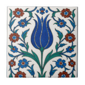 Ottomaanse Bloemen Tegel – Traditioneel Tulpenontw Tegeltje (Voorkant)