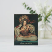 Ottomaanse dame geniet van koffie CC0266 Briefkaart (Staand voorkant)