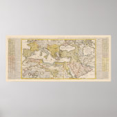 Ottomaanse Empire Map van Henri Chatelain (1719) Poster (Voorkant)