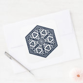 Ottomaanse patroon 6 sticker vierkant (Envelop)