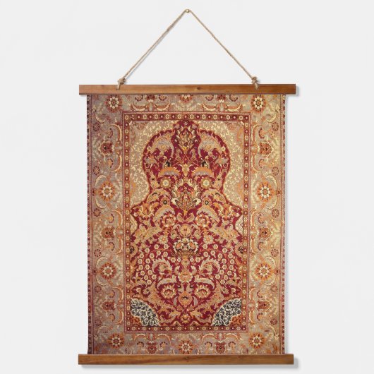 Ottomaanse rechtbank tapijt laat 16e-eeuwse druk hangend wandkleed (Voorkant)