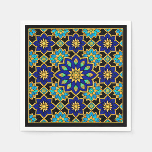 Ottomaanse stijl geschiedenis ontwerp blauw servet