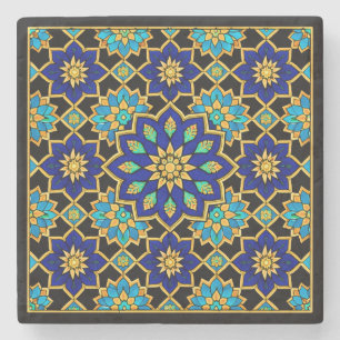 Ottomaanse stijl geschiedenis ontwerp blauw stenen onderzetter