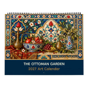 Ottomaanse Tuin Granaatappel Olijf Turkse Tegel Ku Kalender