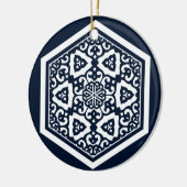 Ottomaanse turkse blauwware tracery design keramisch ornament (Links)