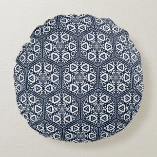 Ottomaanse turkse blauwware tracery design rond kussen