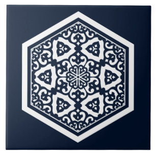 Ottomaanse turkse blauwware tracery design tegeltje