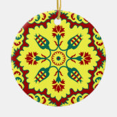 Ottomaanse Turkse tulp in rood en geel Keramisch Ornament (Voorkant)