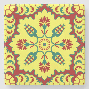 Ottomaanse Turkse tulp in rood en geel Stenen Onderzetter