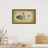 Ottomaansultan tughra Poster (Keuken)