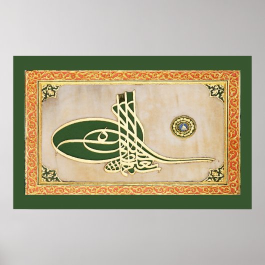 Ottomaansultan tughra Poster (Voorkant)
