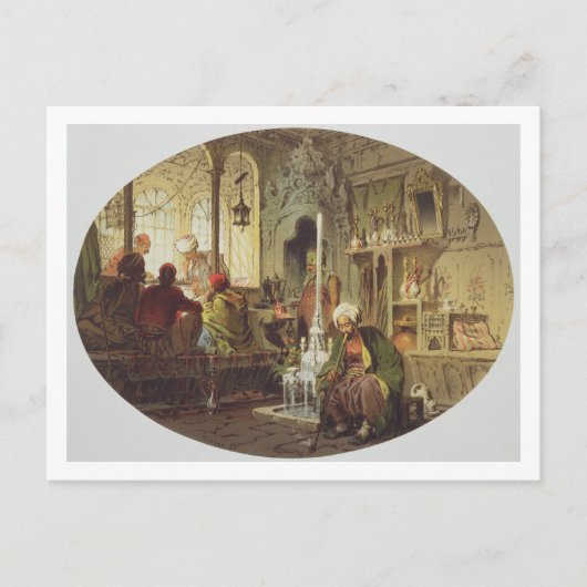 Ottoman Coffee House, 1862 (kleurenlitho) Briefkaart (Voorkant)
